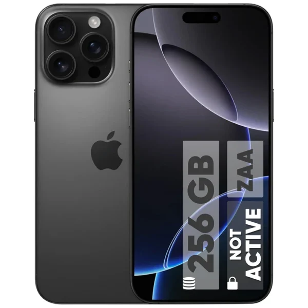 گوشی آیفون Iphone 16Pro MAX/رنگ مشکی_ظرفیت 256+پارت نامبر ZA/A
