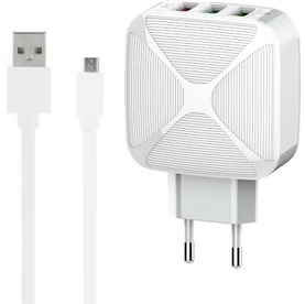 شارژر دیواری الدینیو مدل A3310Q به همراه کابل microUSB