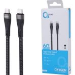 خرید فروش قیمت کابل تبدیل فست شارژ Oxygen LX-3 Type-C to Type-C PD 5A 60W 1m