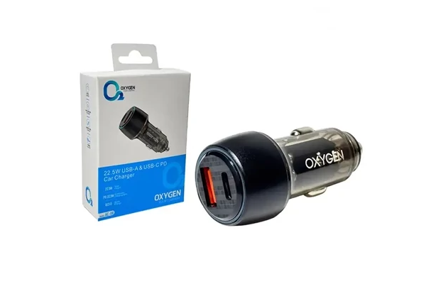 خرید فروش قیمت شارژر فندکی خودرو فست شارژ اکسیژن مدل AC-08 با بهترین کیفیت دارای ضمانت اصالت و گارانتی 3 ماهه
